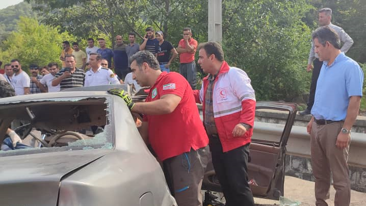 جان باختن 4 نفر در تصادف جاده مرزن آباد به چالوس